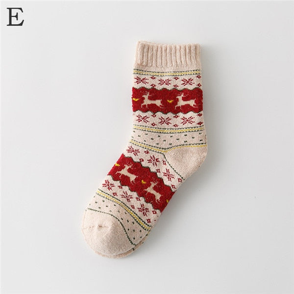 Winter Women Men Socks Christmas Gift Sock Cute Wool 3D Ladies Female Thermal Thicken Warm Happy Funny Sock New Year 2021