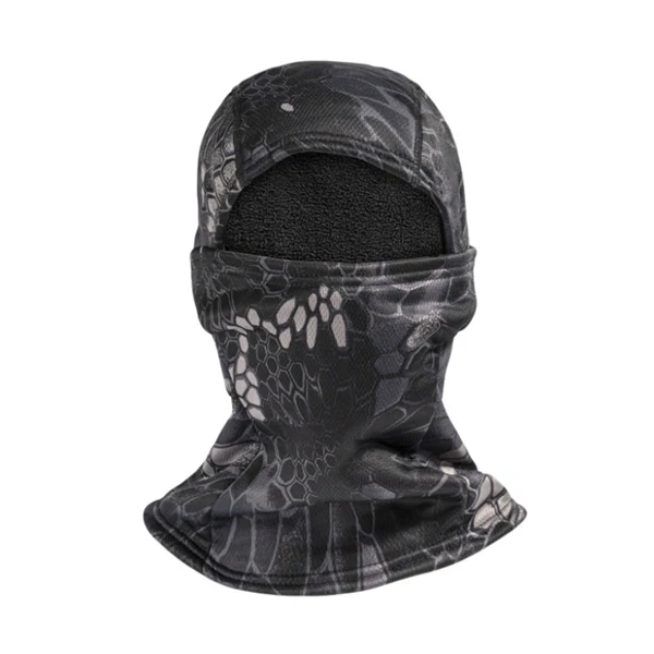 Winter Camouflage Full Face Cycling Mask – Fleece-Lined Windproof Balaclava for Motorcycle Riding