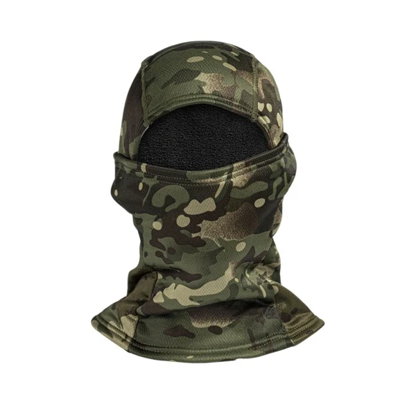 Winter Camouflage Full Face Cycling Mask – Fleece-Lined Windproof Balaclava for Motorcycle Riding