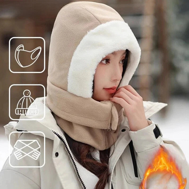 Winter Cycling Balaclava - Windproof Fleece Liner for Bike Helmets