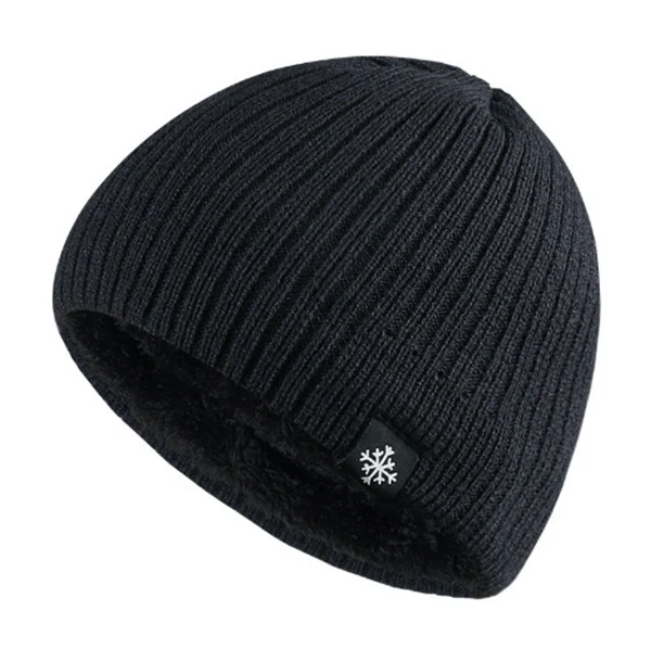 Winter Knit Beanie for Men & Women – Thick Fleece-Lined Slouch Hat, Warm Soft Cap for Cold Weather