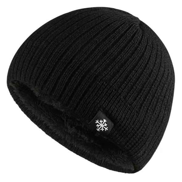 Winter Knit Beanie for Men & Women – Thick Fleece-Lined Slouch Hat, Warm Soft Cap for Cold Weather