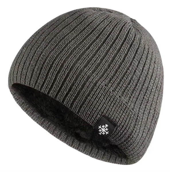 Winter Knit Beanie for Men & Women – Thick Fleece-Lined Slouch Hat, Warm Soft Cap for Cold Weather