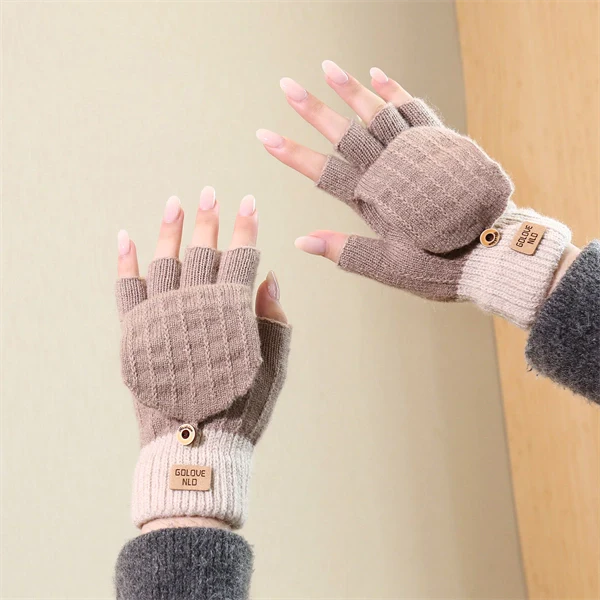 Winter Knit Touchscreen Gloves – Thick Fleece Lined Warm Gloves for Men & Women, Cold Weather Cycling & Outdoor Use