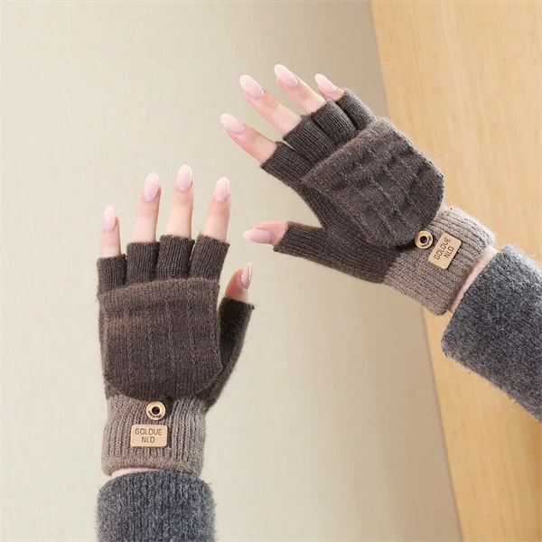 Winter Knit Touchscreen Gloves – Thick Fleece Lined Warm Gloves for Men & Women, Cold Weather Cycling & Outdoor Use