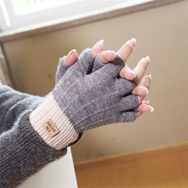 Winter Knit Touchscreen Gloves – Thick Fleece Lined Warm Gloves for Men & Women, Cold Weather Cycling & Outdoor Use
