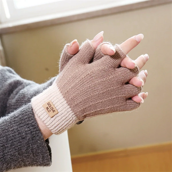 Winter Knit Touchscreen Gloves – Thick Fleece Lined Warm Gloves for Men & Women, Cold Weather Cycling & Outdoor Use