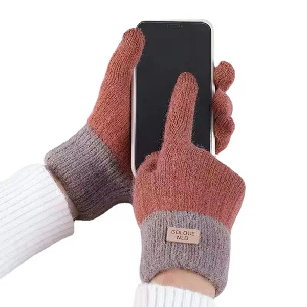 Winter Knit Touchscreen Gloves – Thick Fleece Lined Warm Gloves for Men & Women, Cold Weather Cycling & Outdoor Use