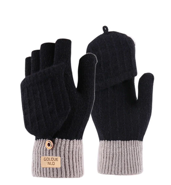 Winter Knit Touchscreen Gloves – Thick Fleece Lined Warm Gloves for Men & Women, Cold Weather Cycling & Outdoor Use