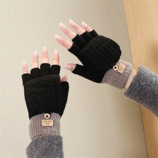 Winter Knit Touchscreen Gloves – Thick Fleece Lined Warm Gloves for Men & Women, Cold Weather Cycling & Outdoor Use