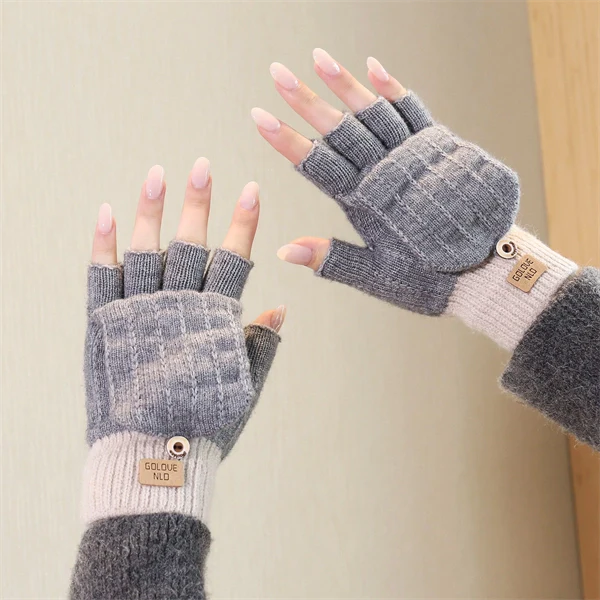 Winter Knit Touchscreen Gloves – Thick Fleece Lined Warm Gloves for Men & Women, Cold Weather Cycling & Outdoor Use