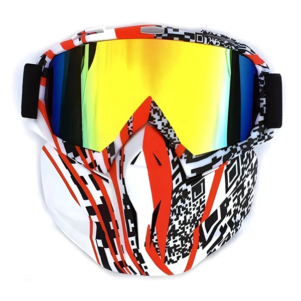 Winter Sports Face Mask with Anti-Fog Goggles - Windproof & UV Protection