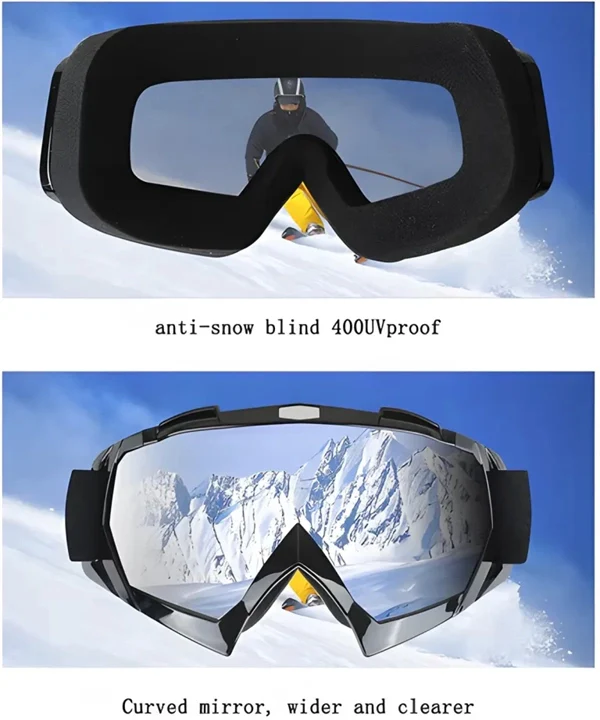 Winter Sports Face Mask with Anti-Fog Goggles - Windproof & UV Protection