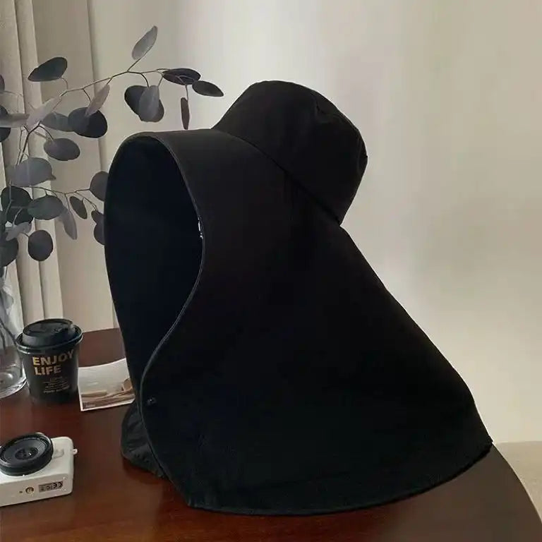 Women's Fashion Wide Brim Sun Hat with UV Protection & Neck Cover for Outdoor, Beach, Summer