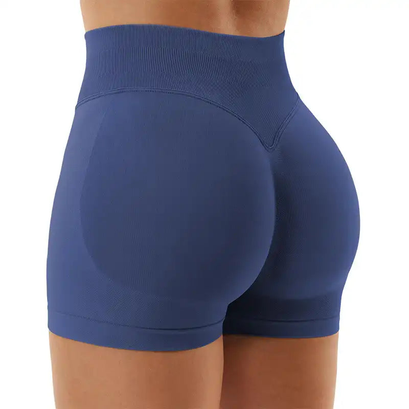 Women's High-Waisted Seamless Running Shorts - Quick-Dry Yoga & Cycling