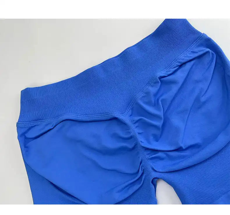 Women's High-Waisted Seamless Running Shorts - Quick-Dry Yoga & Cycling