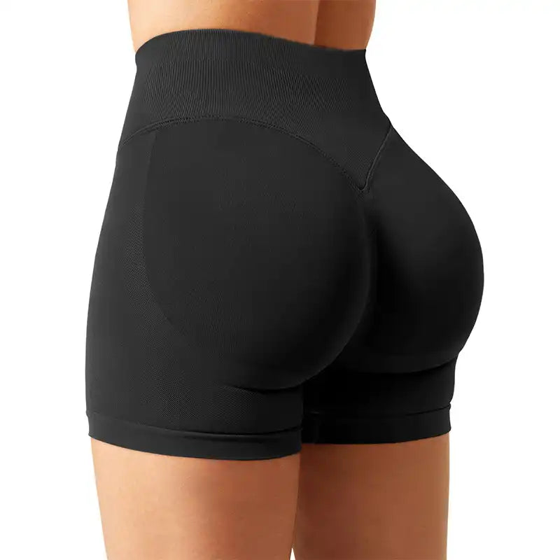 Women's High-Waisted Seamless Running Shorts - Quick-Dry Yoga & Cycling