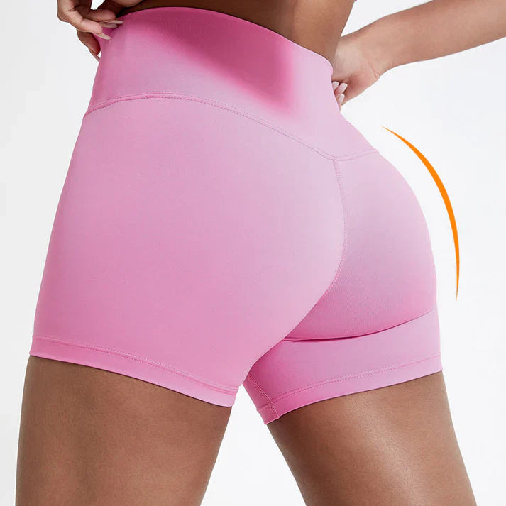 Women's High-Waisted Seamless Running Shorts - Quick-Dry Yoga & Cycling