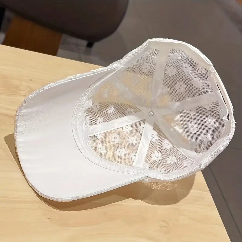 Women's Hollow Flower Baseball Cap Lace Sun Hat