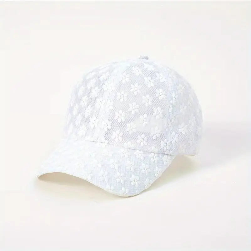 Women's Hollow Flower Baseball Cap Lace Sun Hat