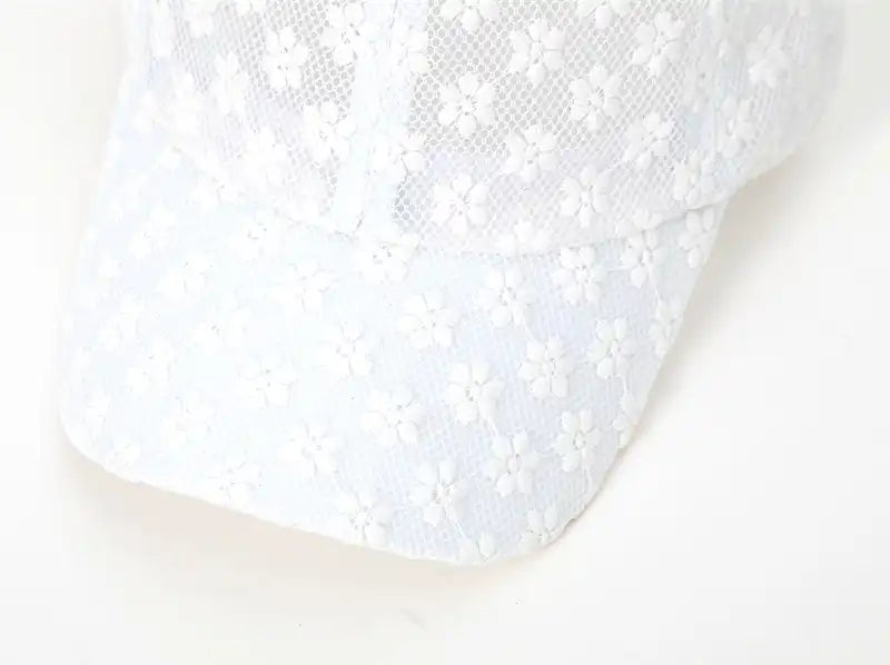 Women's Hollow Flower Baseball Cap Lace Sun Hat