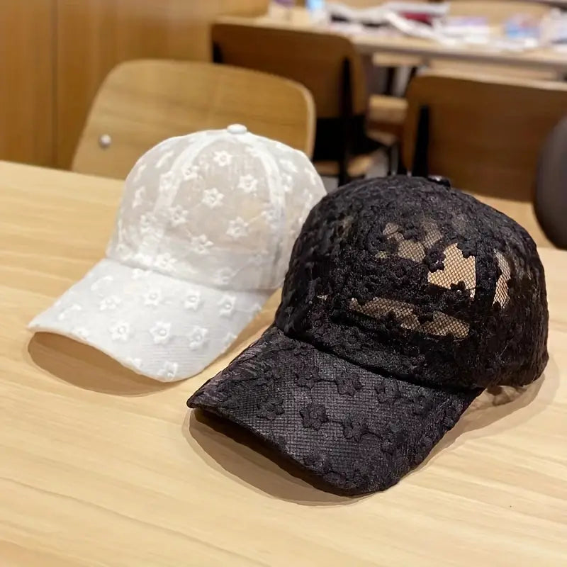 Women's Hollow Flower Baseball Cap Lace Sun Hat