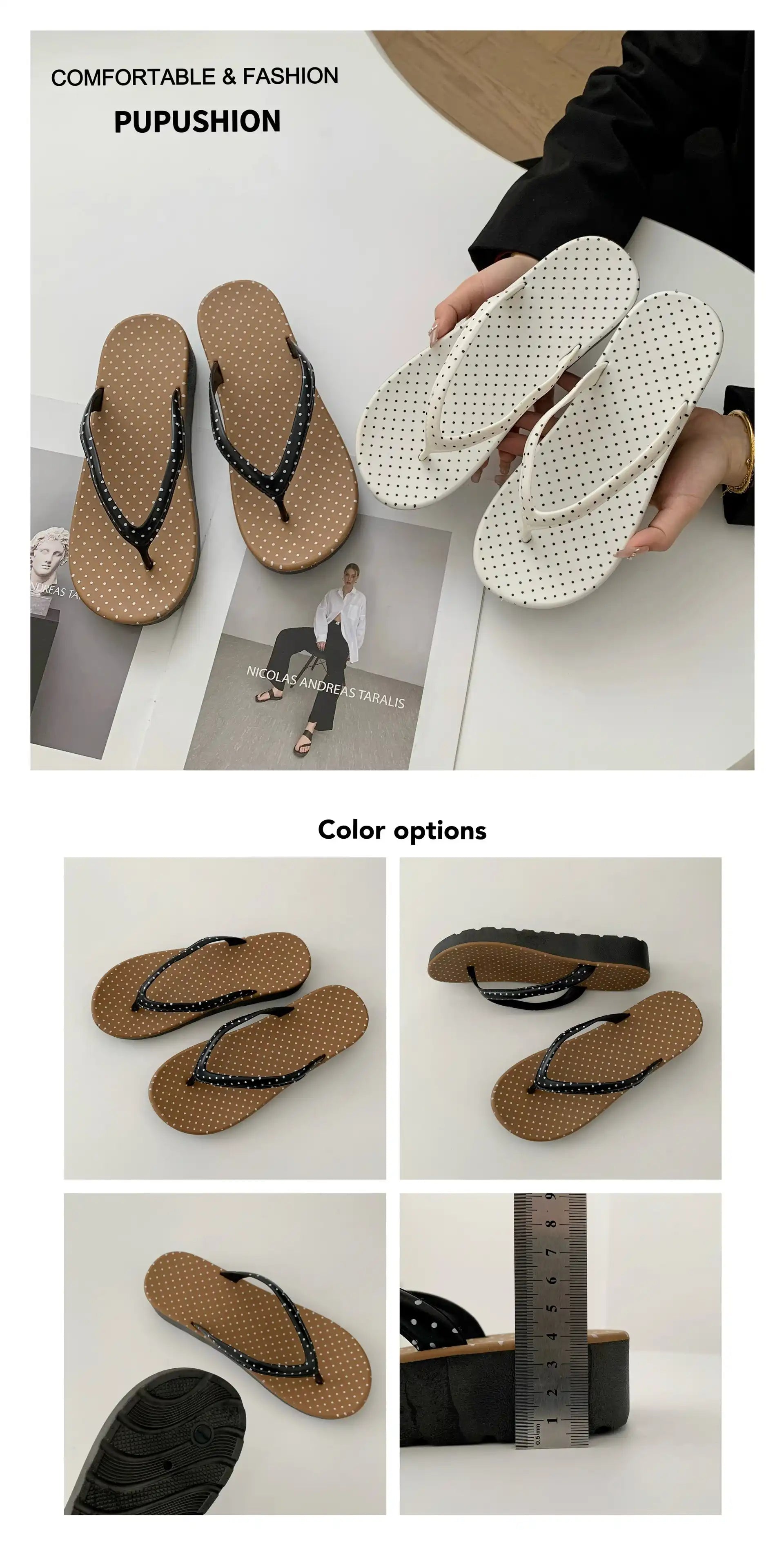 Women's Leopard Slide Flip Flops - Beach Shower Sandals
