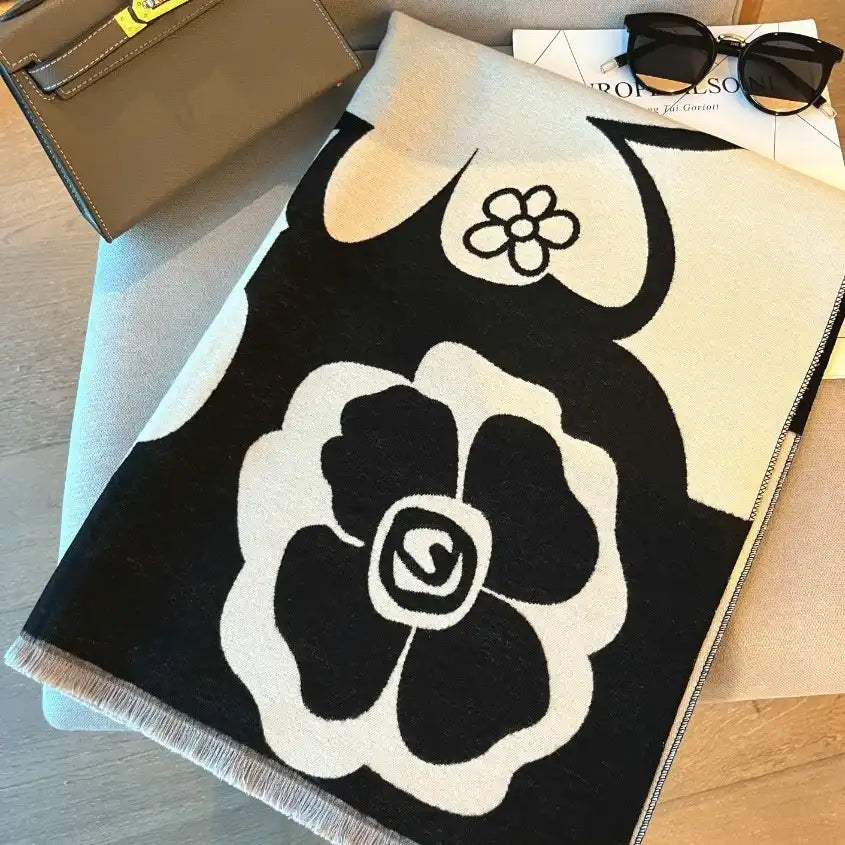 Women's Luxe Floral Scarf Wrap - Summer Air-Conditioned Shawl