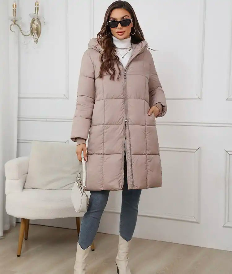 Women's Luxury Thermal Long Down Coat with Hood | Winter 2025