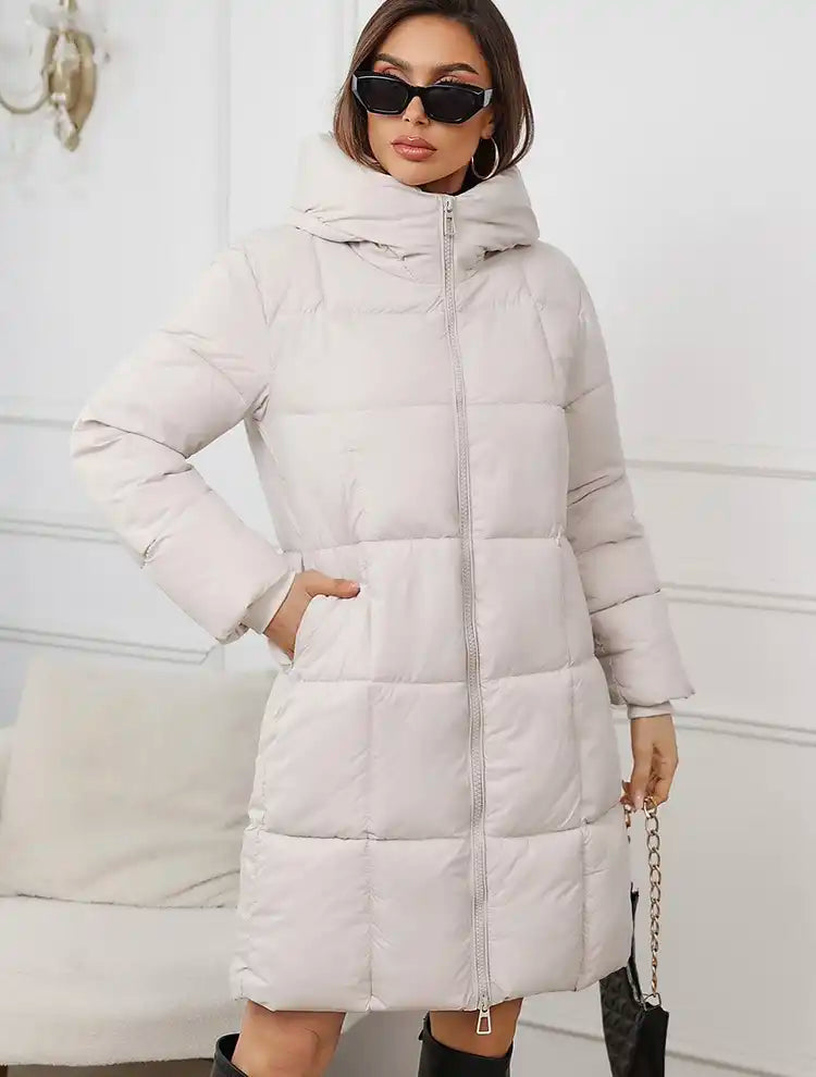 Women's Luxury Thermal Long Down Coat with Hood | Winter 2025