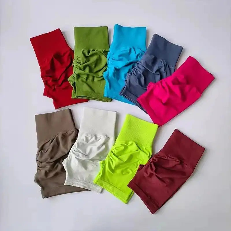 Women's Seamless Workout Shorts - Anti-Chafe Yoga & Running Shorts