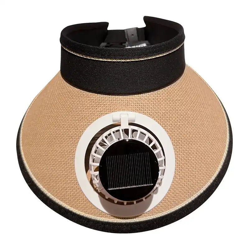 Women's Solar Fan Hat - UV Wide Brim, Open-Top for Outdoor