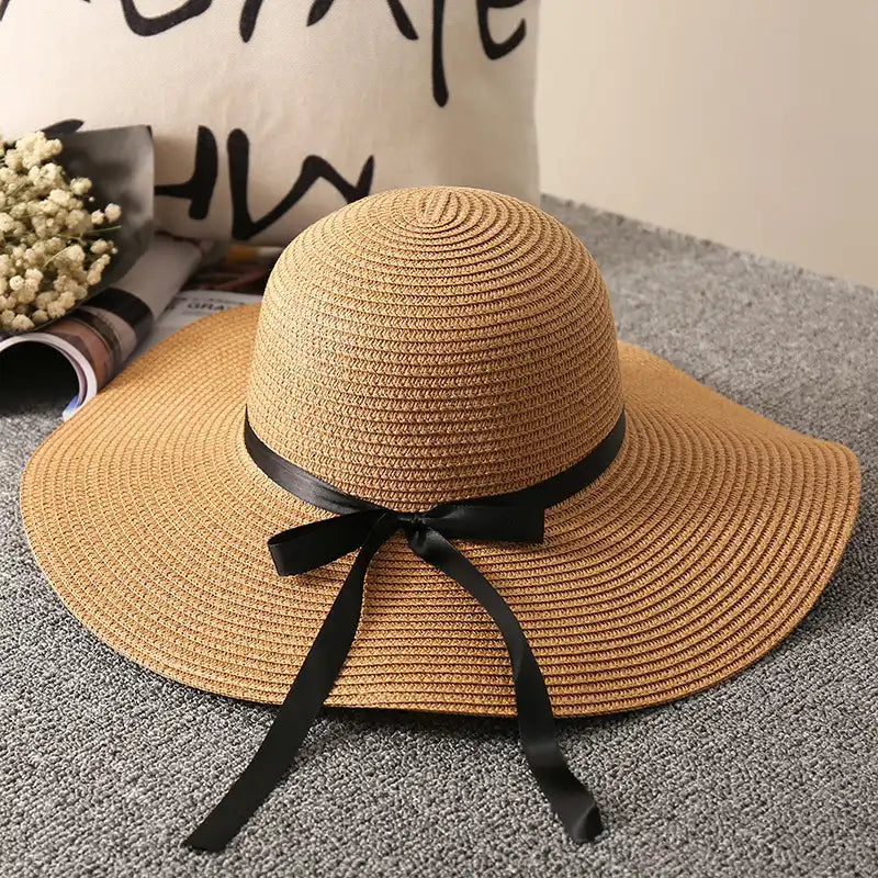 Women's Summer Floppy Straw Hat Beach Sun Hat