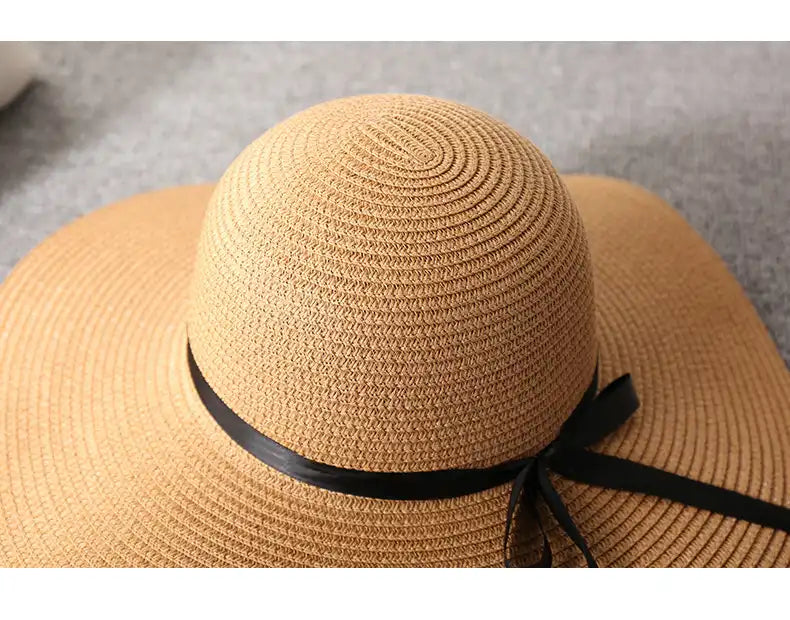 Women's Summer Floppy Straw Hat Beach Sun Hat