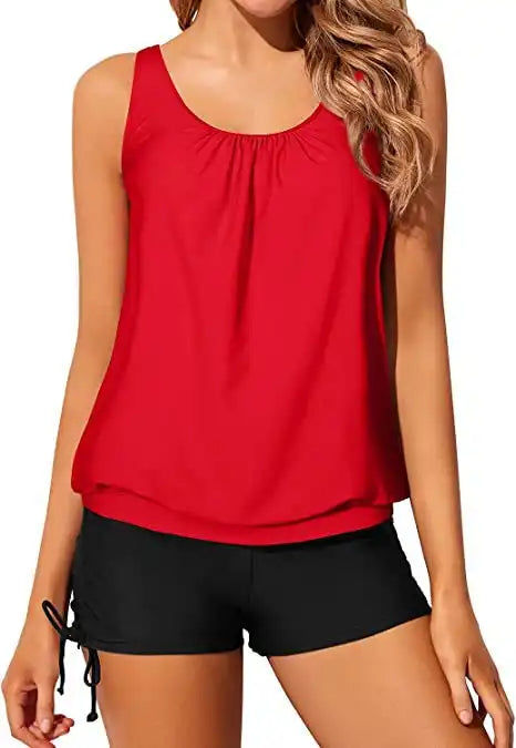 Women's Tummy Control Tankini Swimsuit - Comfort Fit Two-Piece