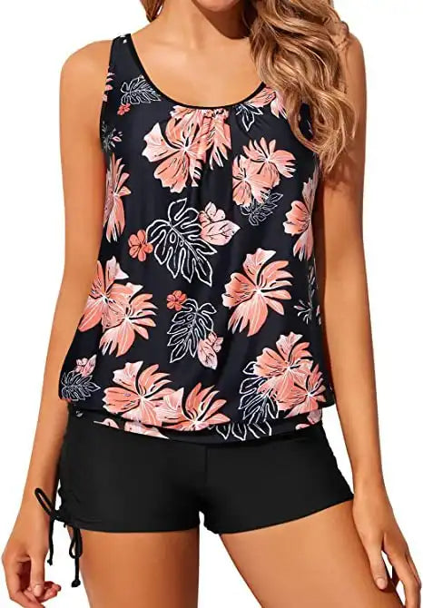 Women's Tummy Control Tankini Swimsuit - Comfort Fit Two-Piece