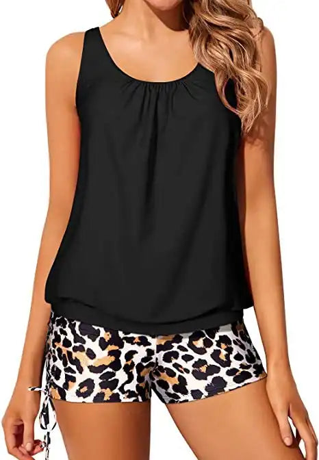 Women's Tummy Control Tankini Swimsuit - Comfort Fit Two-Piece