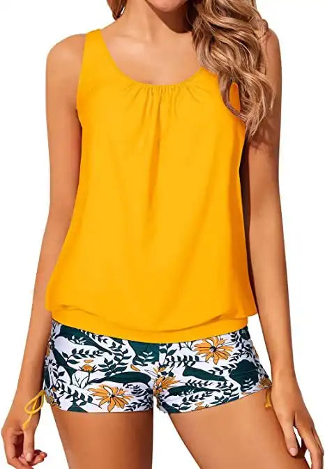 Women's Tummy Control Tankini Swimsuit - Comfort Fit Two-Piece