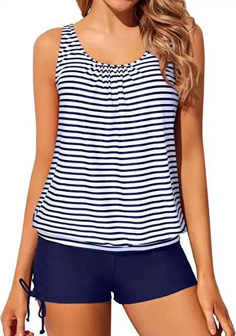 Women's Tummy Control Tankini Swimsuit - Comfort Fit Two-Piece