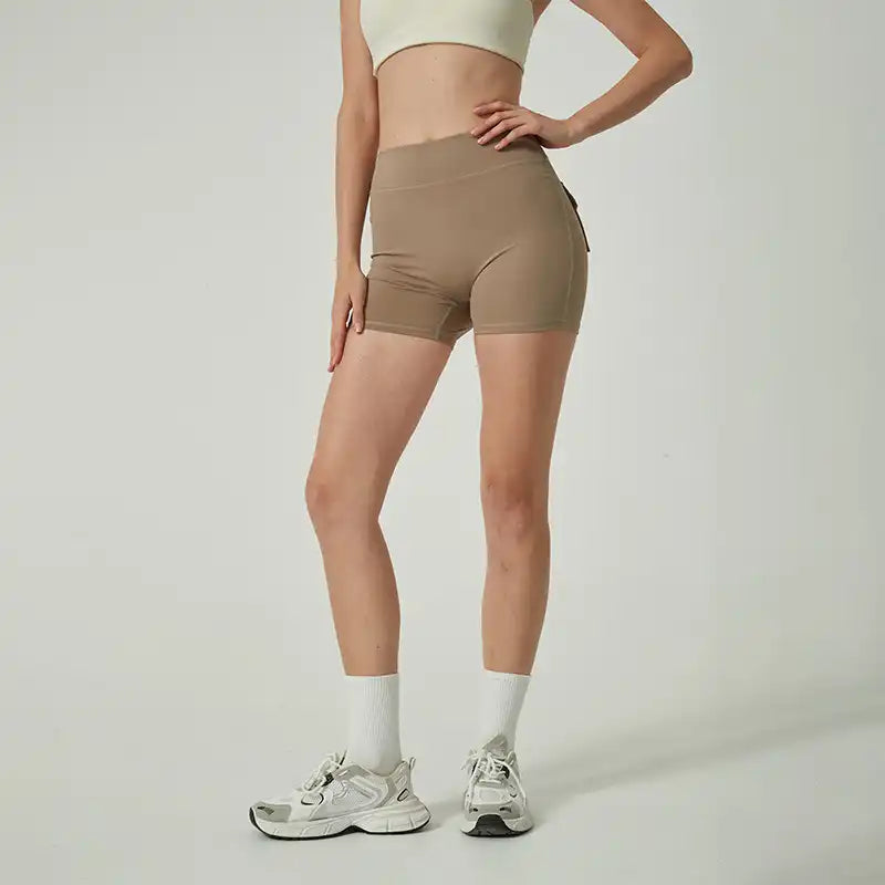 Women’s V-Back Running Shorts – Quick Dry, Butt Lifting Cargo Shorts