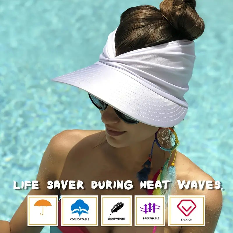 Women's Wide Brim Sun Hat Anti-UV Adjustable Beach Hat
