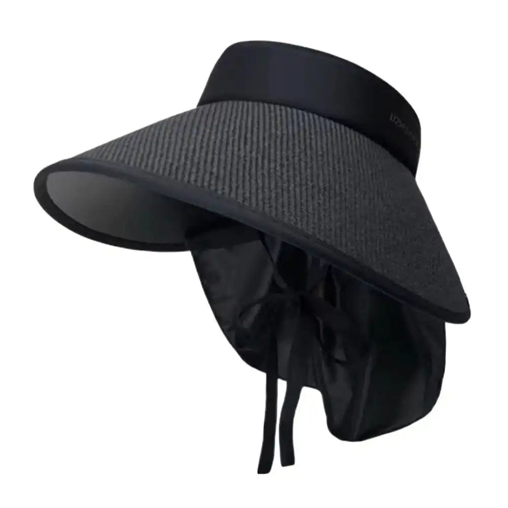 Women's Wide Brim Sun Protection Hat with Shawl
