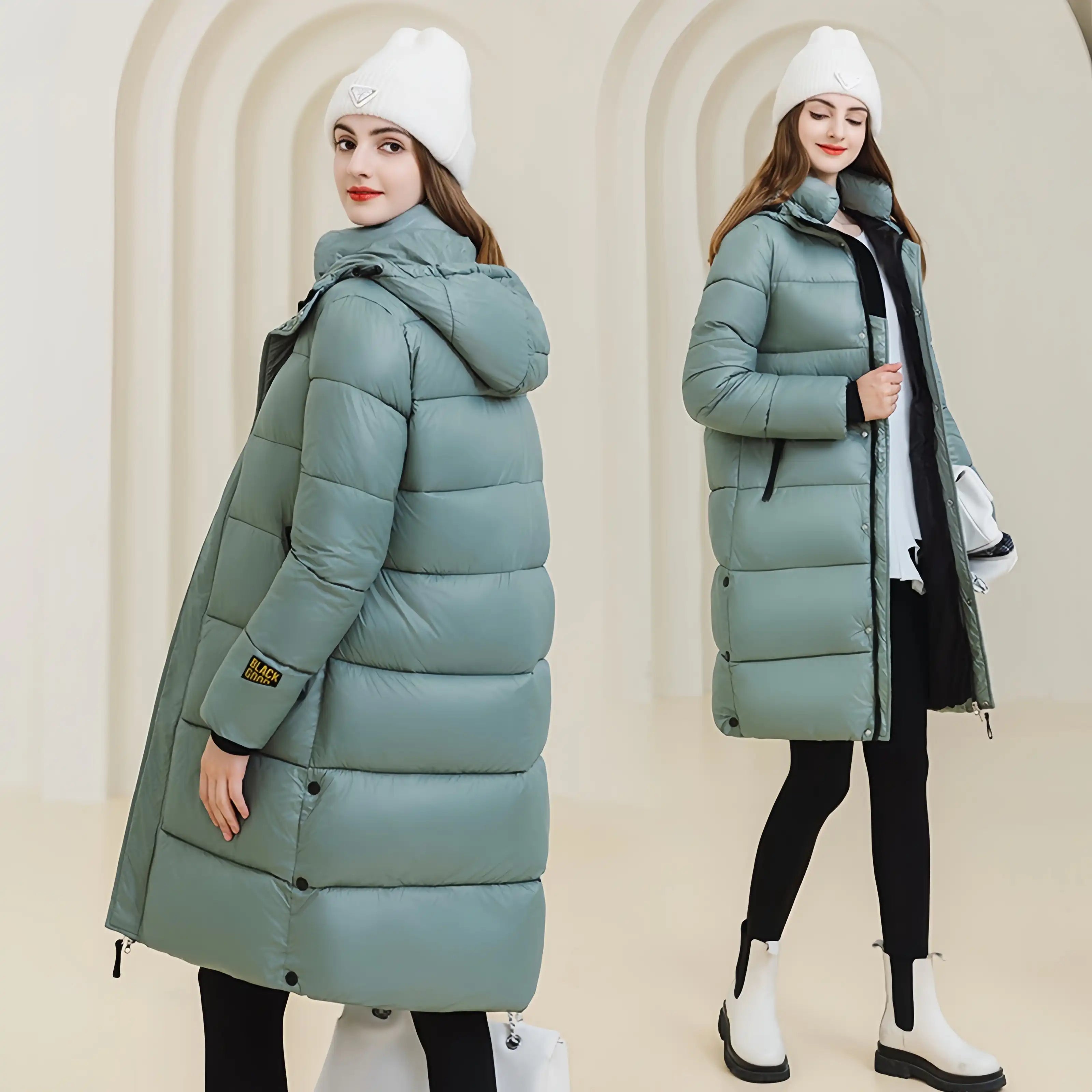 Women's Winter Hooded Coat with Pockets - Warm Stylish Outerwear