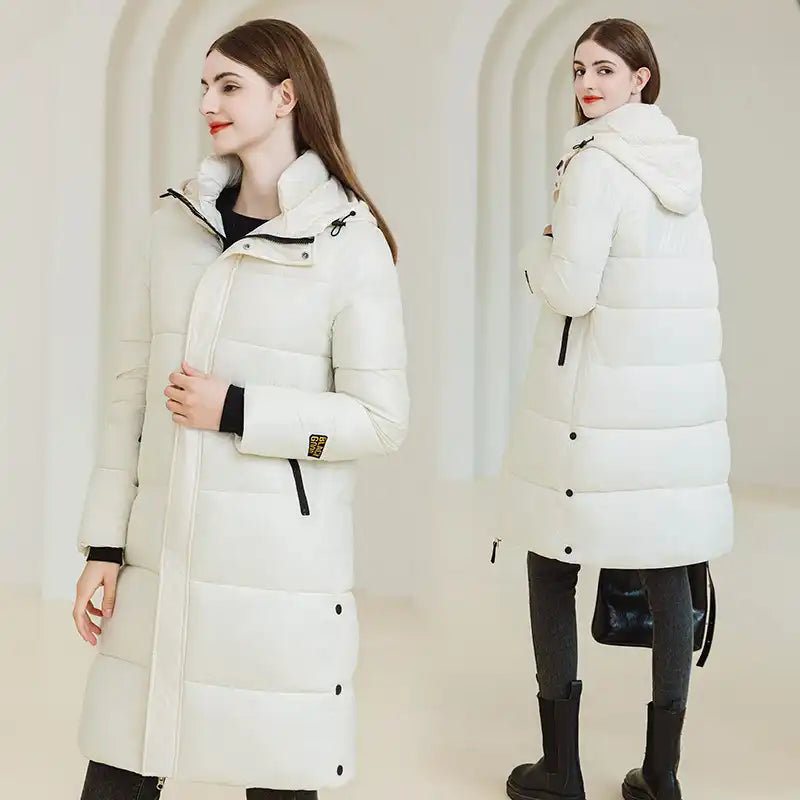 Women's Winter Hooded Coat with Pockets - Warm Stylish Outerwear