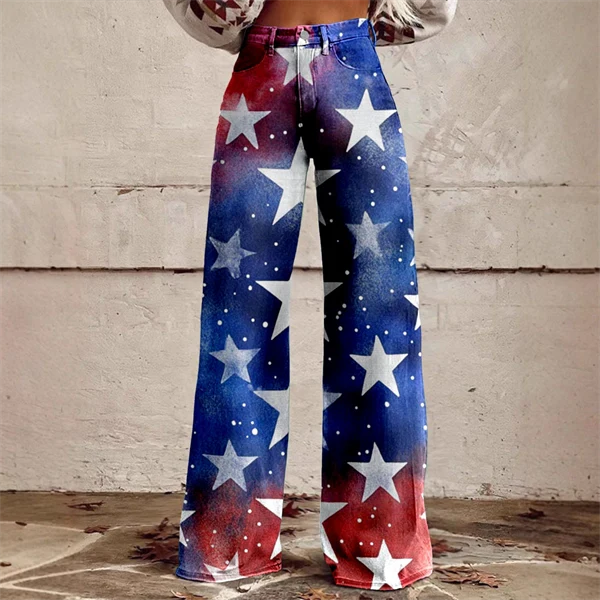 2025 Women's 4th of July Vintage Patriotic Pants USA Independent Flag Patriotic Leggings