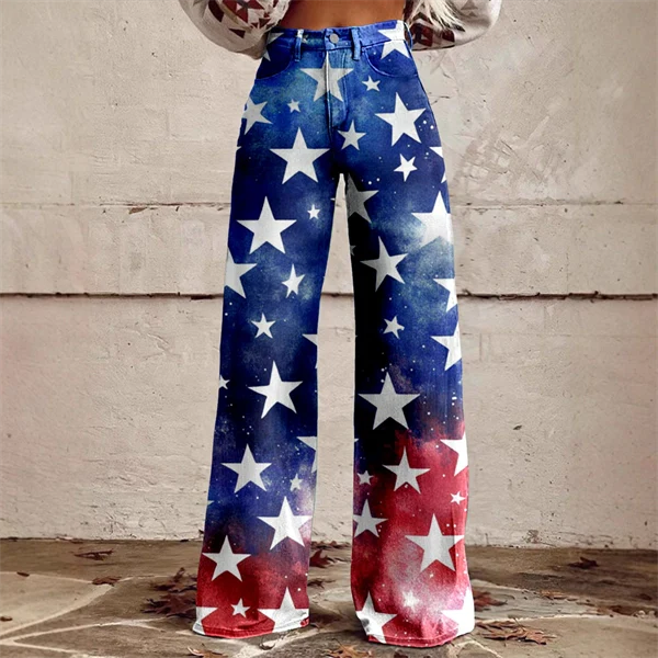 2025 Women's 4th of July Vintage Patriotic Pants USA Independent Flag Patriotic Leggings