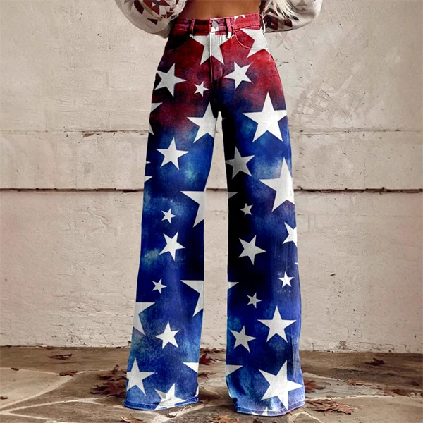 2025 Women's 4th of July Vintage Patriotic Pants USA Independent Flag Patriotic Leggings