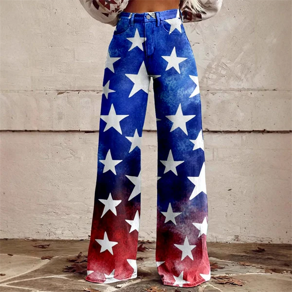 2025 Women's 4th of July Vintage Patriotic Pants USA Independent Flag Patriotic Leggings