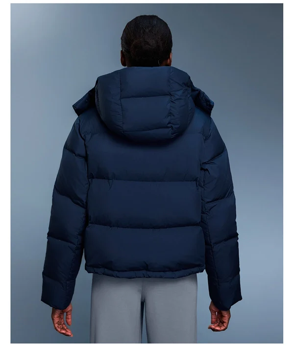 Women’s 90% White Duck Down Puffer Jacket – Thick, Warm, Windproof & Water-Resistant Winter Coat with Detachable Hood