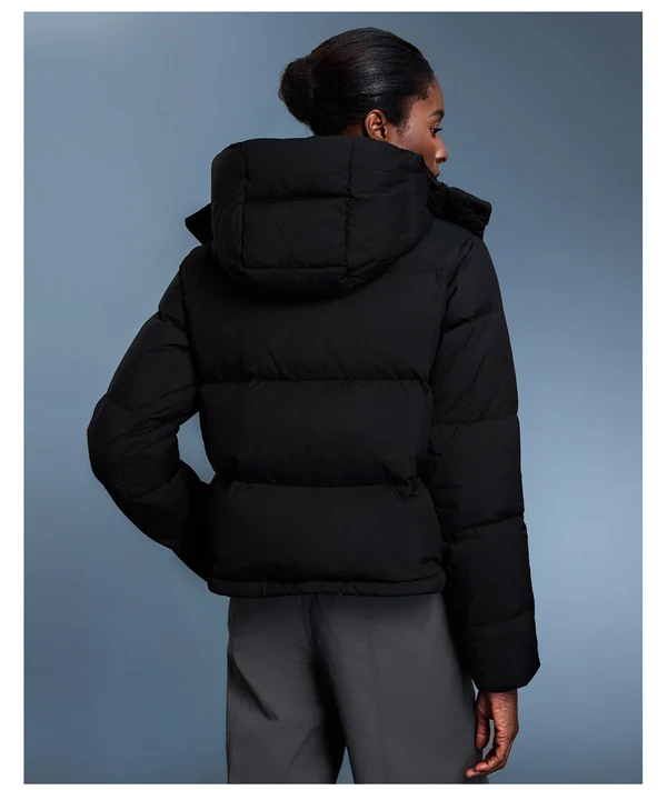 Women’s 90% White Duck Down Puffer Jacket – Thick, Warm, Windproof & Water-Resistant Winter Coat with Detachable Hood